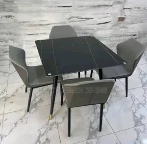 Grey Grey Chair by 4 Seater Dinning