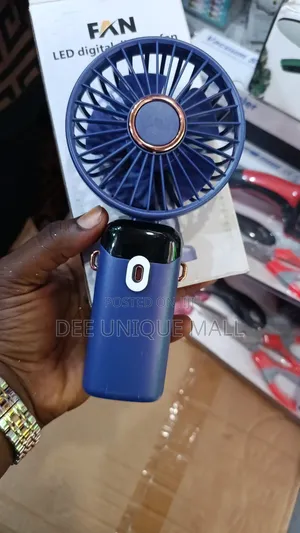 Mini Rechargeable Fan With Strong Wind Power And Phone Stand