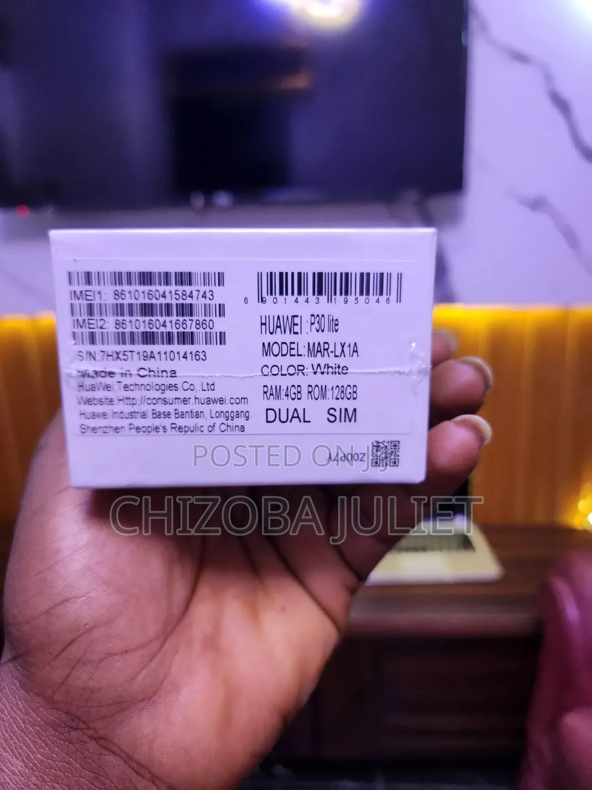 New Huawei P30 Lite 128 GB White