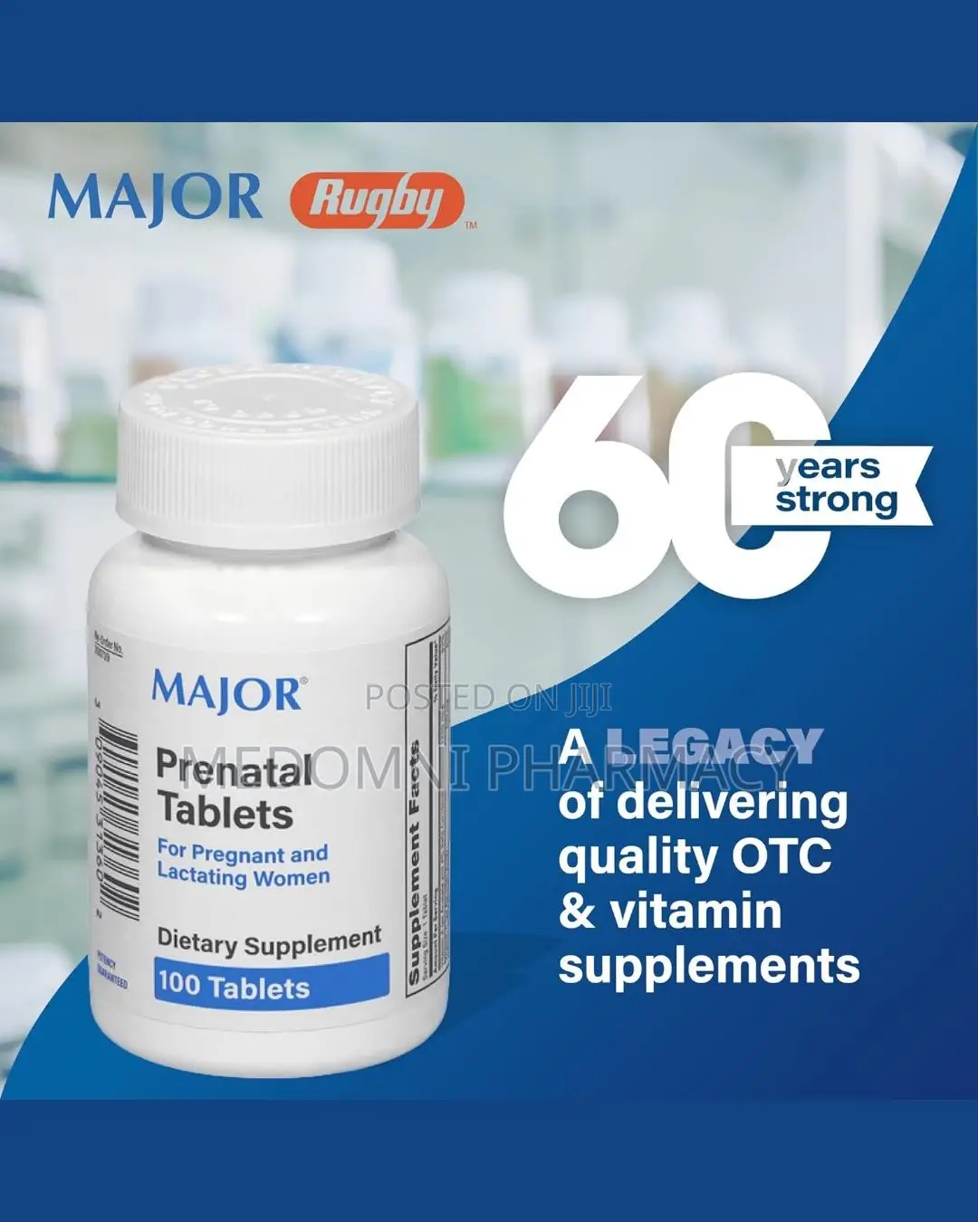 Major Prenatal Multivitamin – 100 Tablets