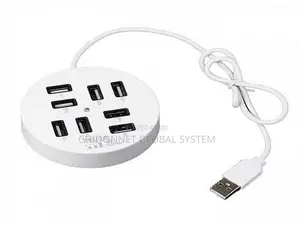 High Speed 8 Ports Usb 2.0 Portable Round Hub