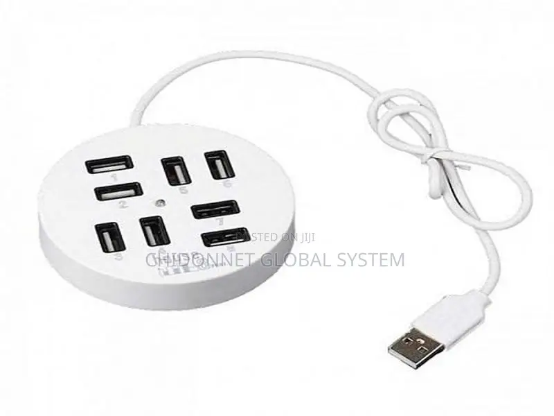 High Speed 8 Ports Usb 2.0 Portable Round Hub
