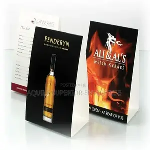 Hotel Tent Card Printing Services for Restaurants Bars Table Display