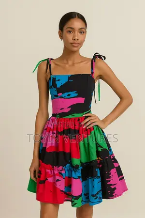 Sleeveless Short Pleated Gown
