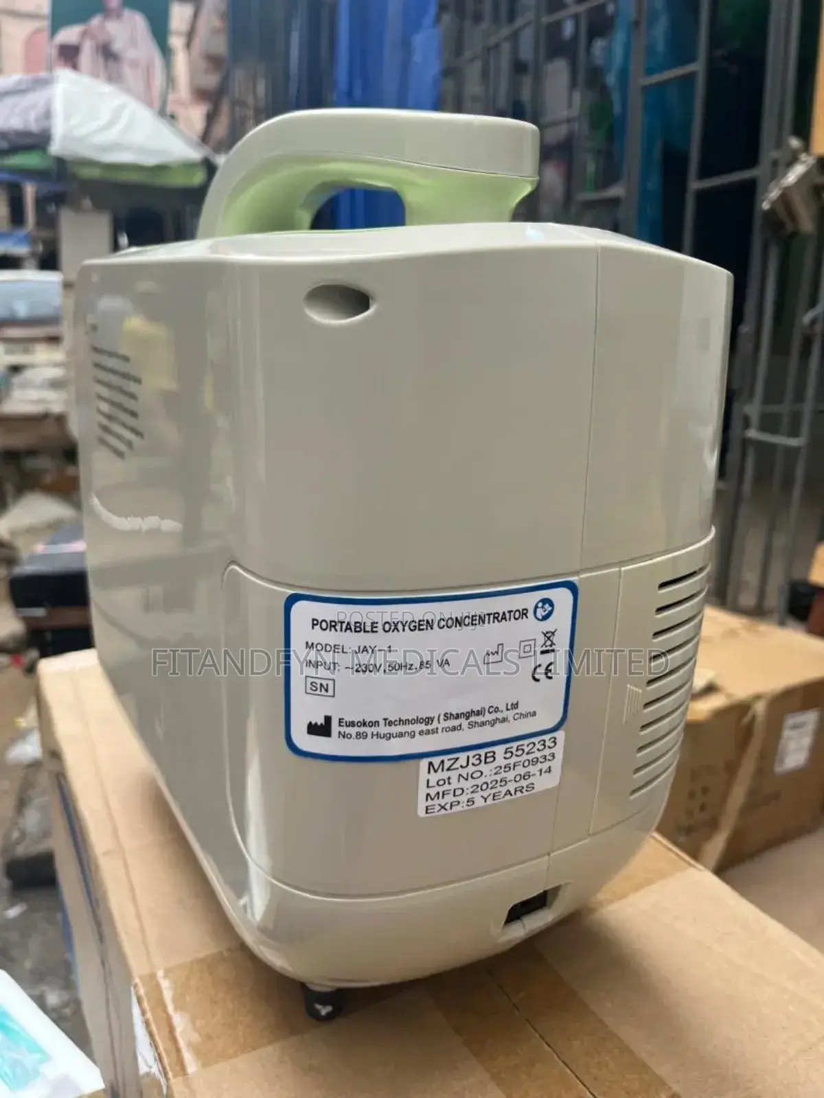 O2 Back Up Cart Oxygen Concentrator Portable With Battery Back Up for sale - FitandFyn ...