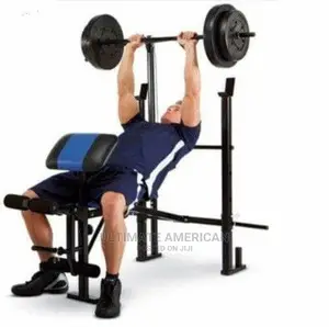Semi Commerial Weight Lifting Bench With 50kg Barbell