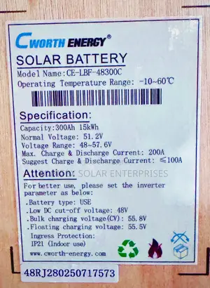 15kwh Solar Lithium Ion Batteries Cworth Products
