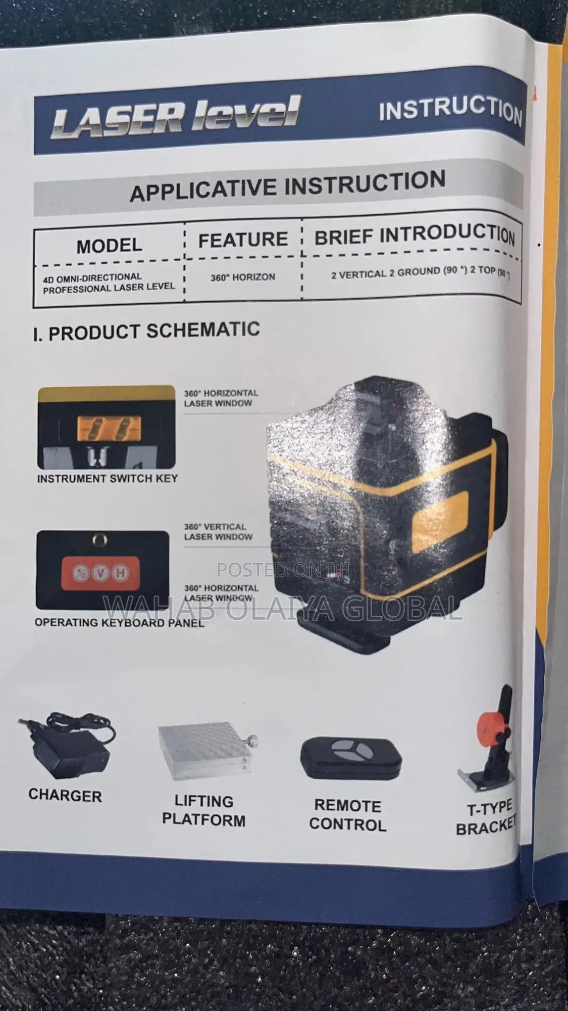 4d 360° Laser Level – 16 Lines Self-Leveling Precision Tool