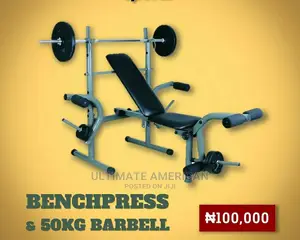 Benchpress And 50kg Barbell Imported Brand New