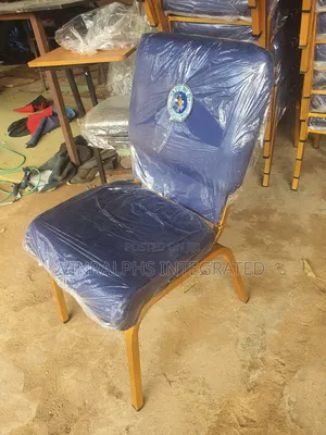 Golden Executive Church Chair With Logo