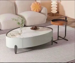 Luxury Standard Quality Imported Marble Center Table With Side Stool.