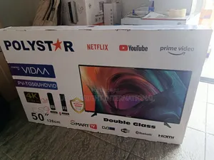 Polystar Smart Tv 50" With Double Screen Protector Two Years Warranty