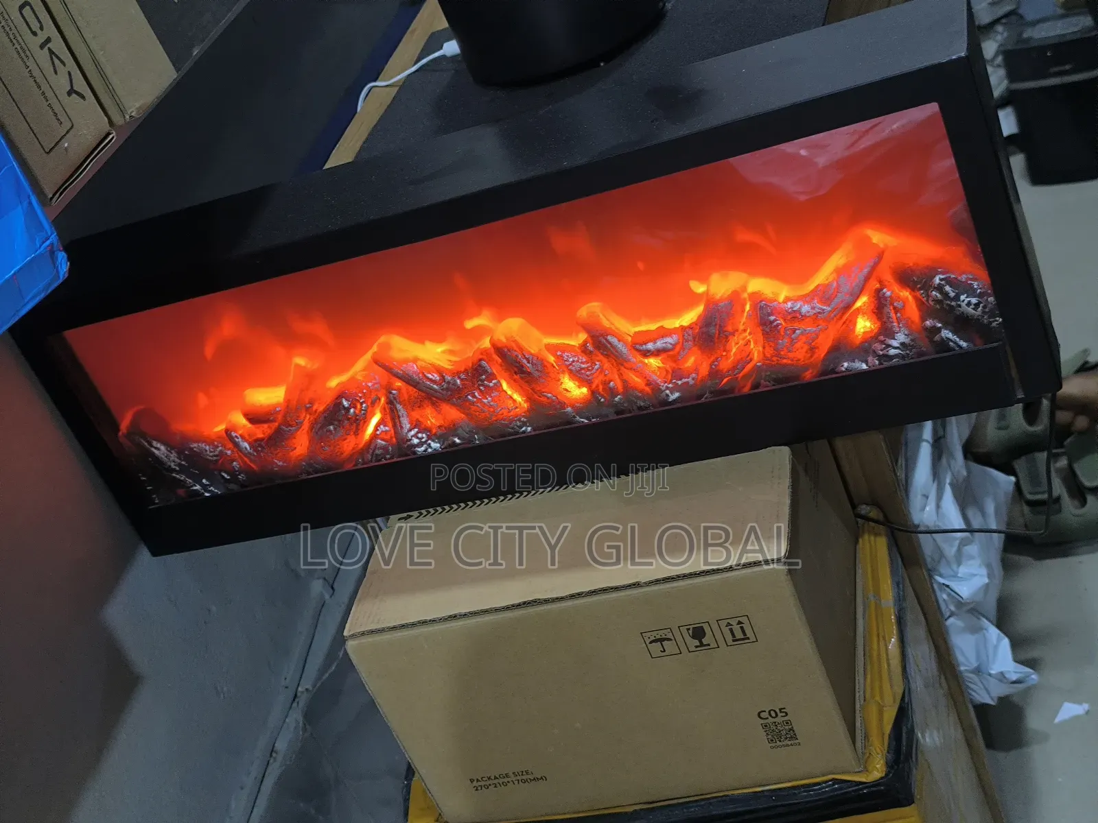 Smart 60cm Led Fireplace Lantern Decorative Fireplace Lantern