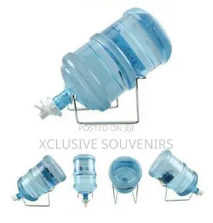 Water Jug Holder Metal Plated Cradle Set With Water Dispenser Valve