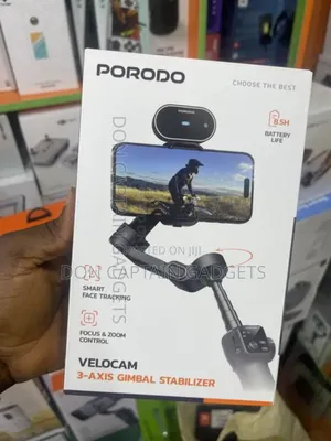 Porodo Velocam 3-Axis Gimbal Stabilizer With Smart Face Tracking