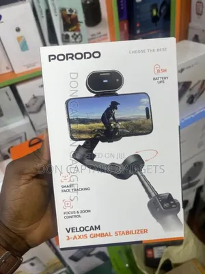 Porodo Velocam 3-Axis Gimbal Stabilizer With Smart Face Tracking
