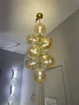 Modern Led Glass Ball Pendant Lights Golden Bedroom Table Living Dinin