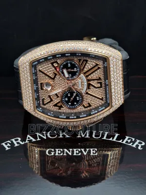 Original Franck Muller Iced Genuine Leather Strap, Calendar Watch