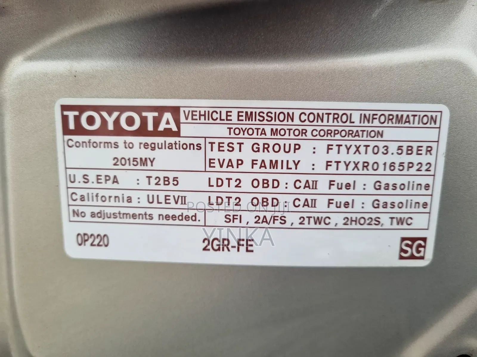 Toyota Highlander XLE 4dr SUV (3.5L 6cyl 6A) 2015 Gold
