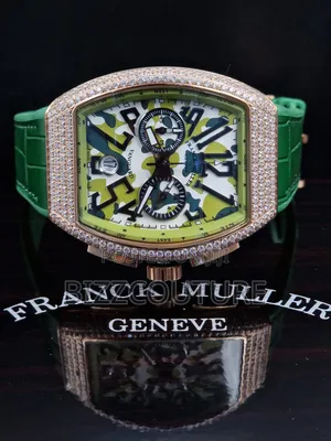 Original Franck Muller Iced Genuine Leather Calendar Watch