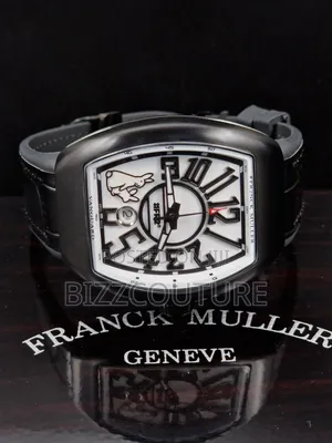 Original Franck Muller Black Genuine Leather Calendar Quartz Watch