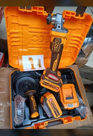 Ingco 20v Brushless Cordless Angle Grinder Kit. One Big Battery