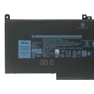 Dj1j0 Laptop Battery for Dell Latitude 12 7000 E7280 E7290 E7380 E7390