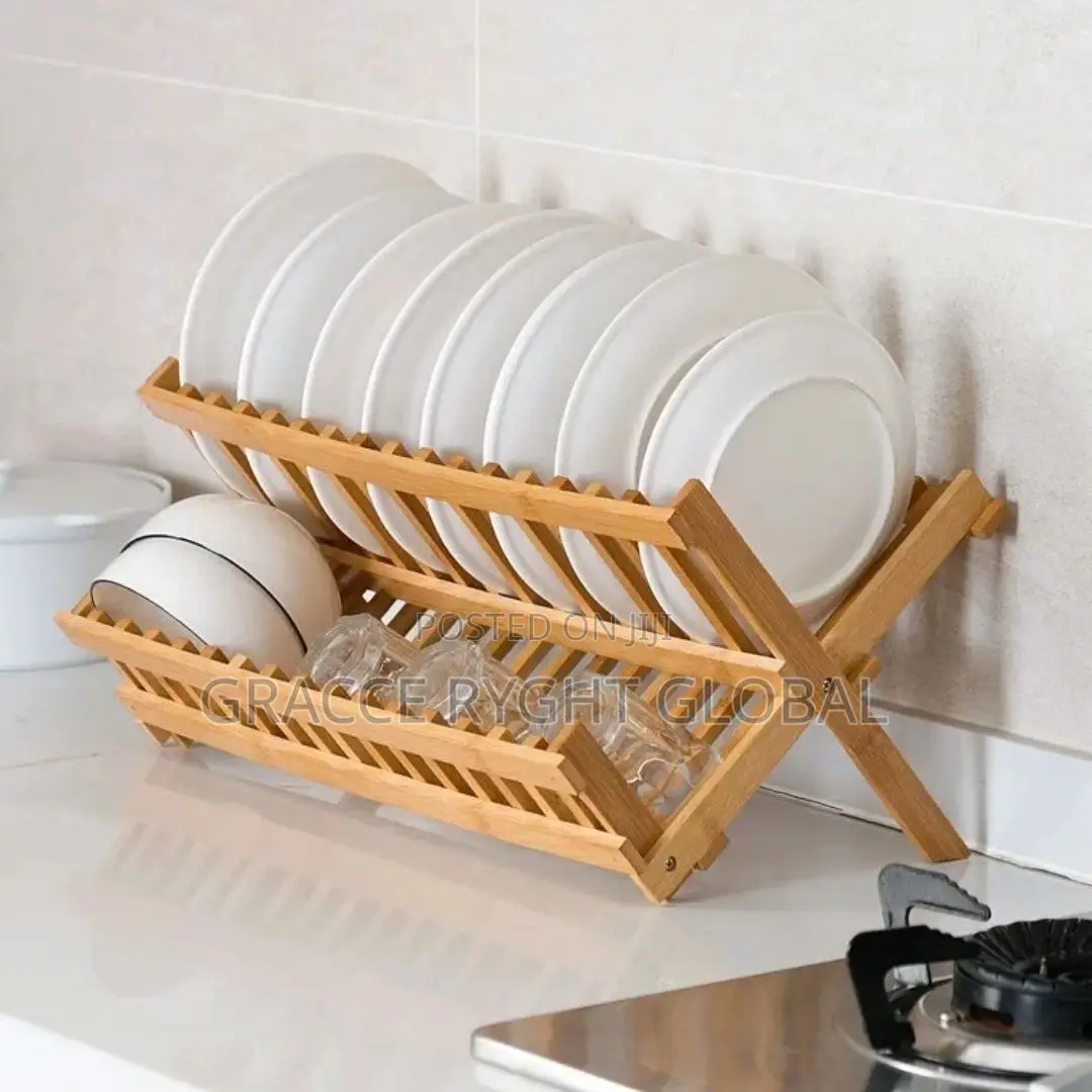 Two Tier Bamboo Dish Rack