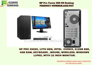 New Desktop Computer HP 290 G9 4GB Intel Core i5 SSD 512GB