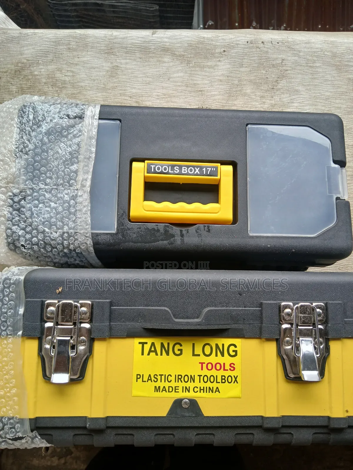 Plastic Iron Tools Box 17"