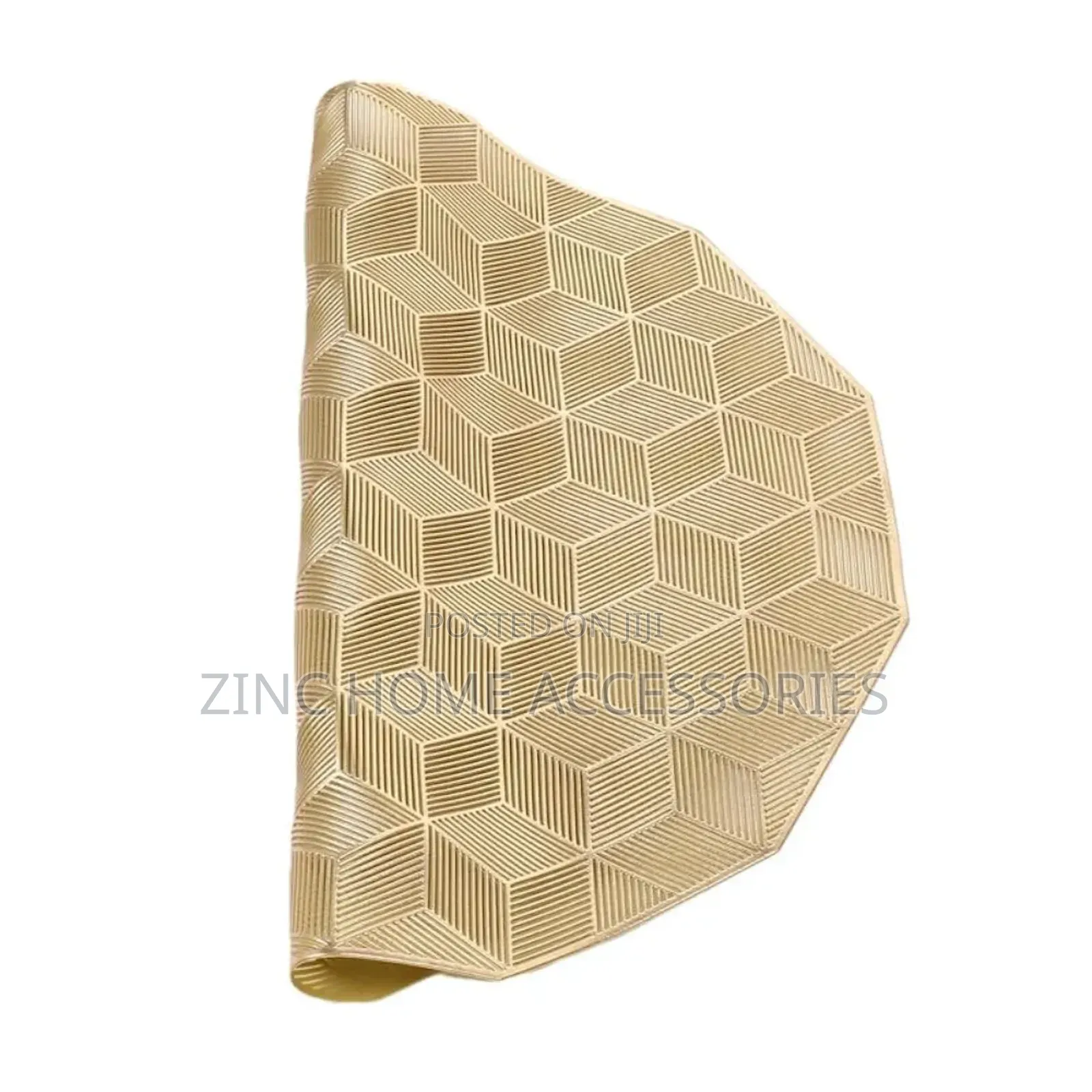 6 Pack Round Gold Placement Mat