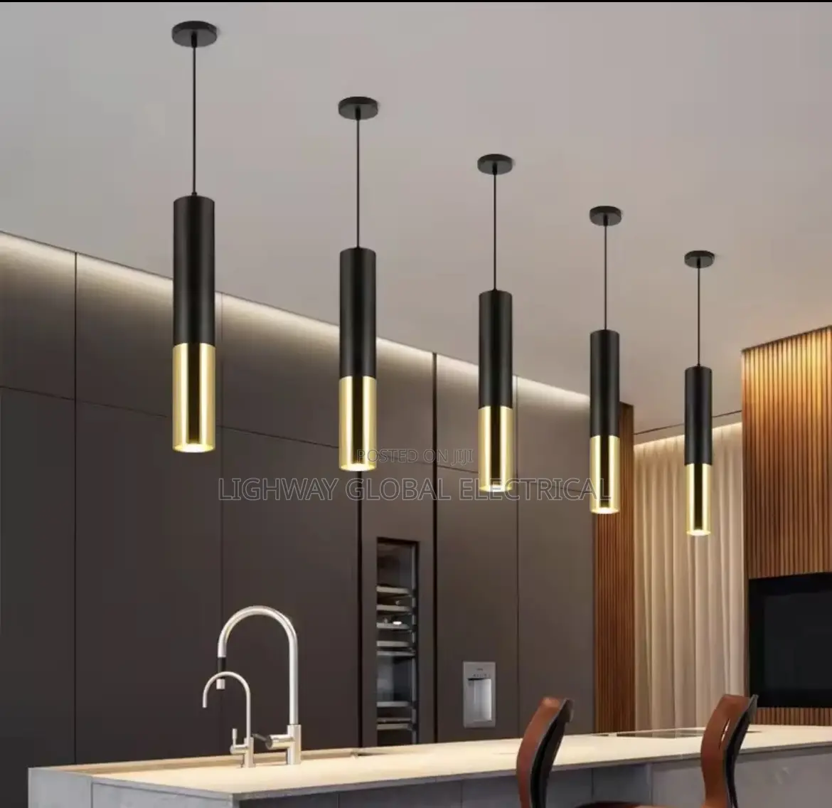 Long Tube Hanging Pendant Light