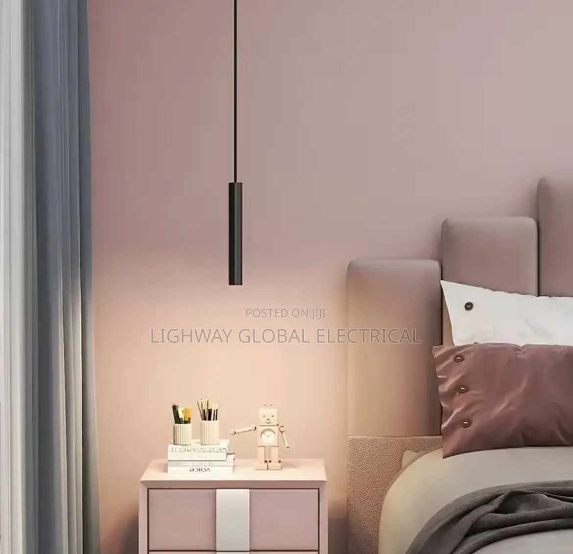 Long Tube Hanging Pendant Light