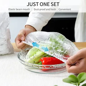 100pcs Disposable Food Cover Fresh Keeping Bag Plastic