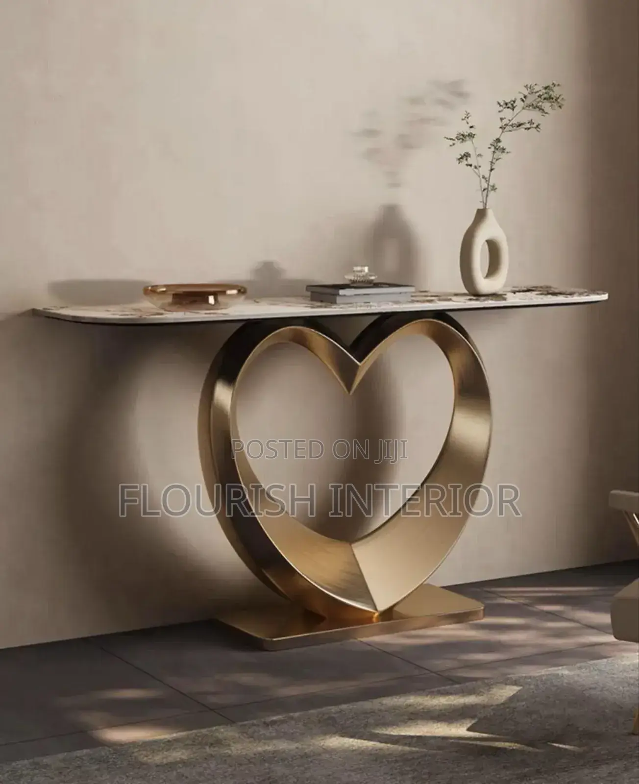 Luxury Quality Imported Unique Marble Console Table