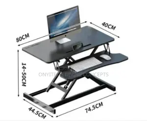 Height Adjustable Computer Desk With Keyboard Trey