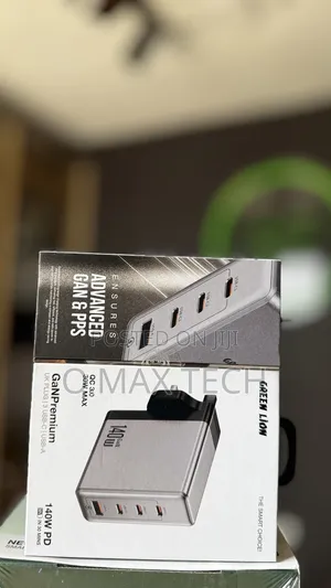Green Lion Gan Premium Uk Plug Wall Charger 140w - Gray