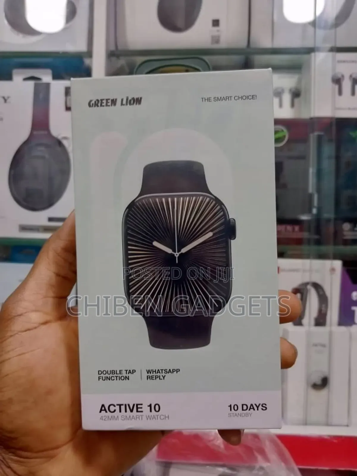 Green Lion Active 10 46mm 2.07' Bluetooth Smartwatch Black