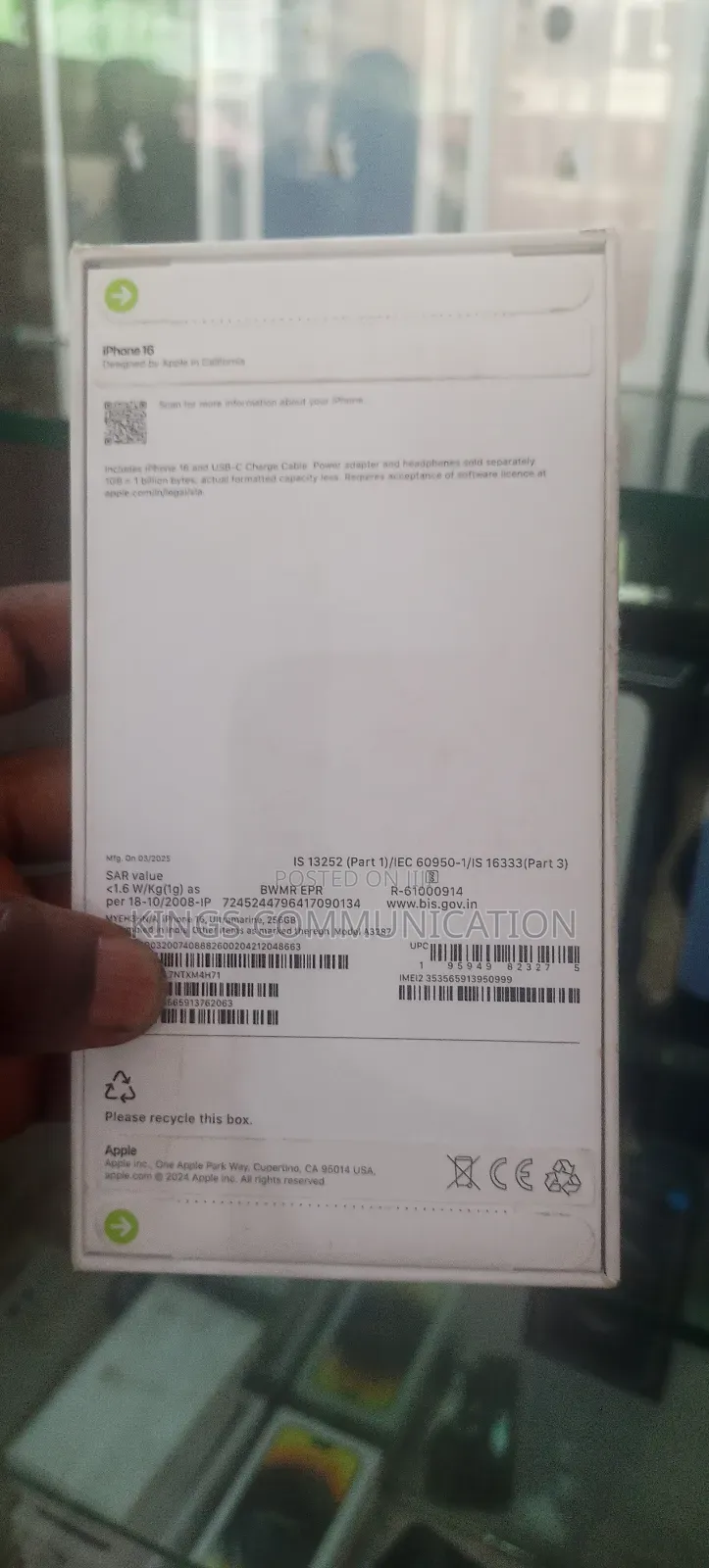 New Apple iPhone 16 256 GB Blue in Ikeja Mobile Phones, Kings