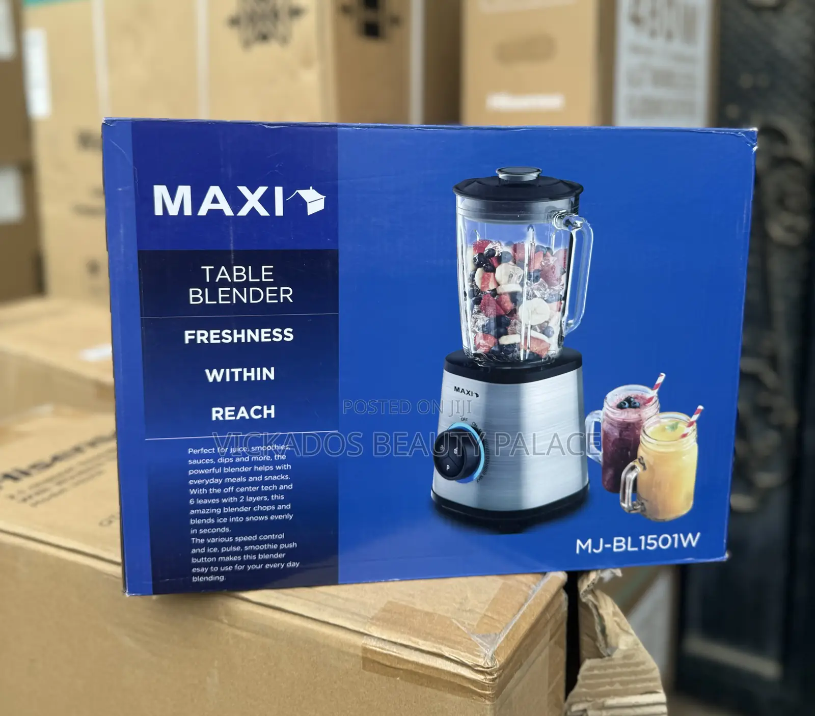 Maxi Blender 1500 Watt 1.5 Liter Silver |Maxible1501w