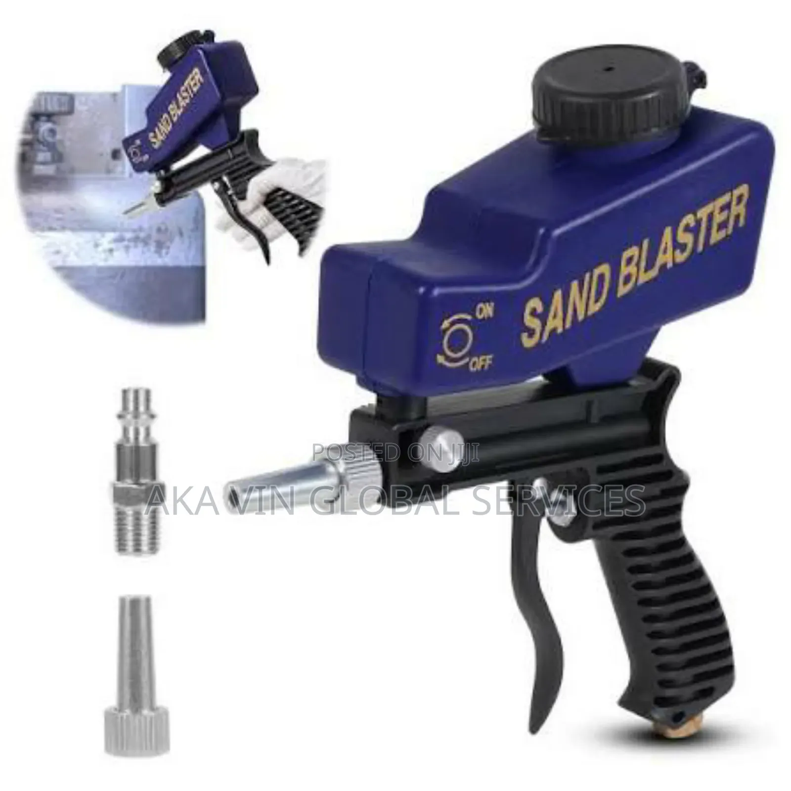 Sandblaster Gun Kit Portable Gravity Feed Sandblasting Gun
