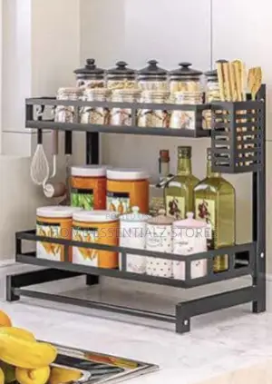 Kitchen Spice Rack Organizer - 2 Layers