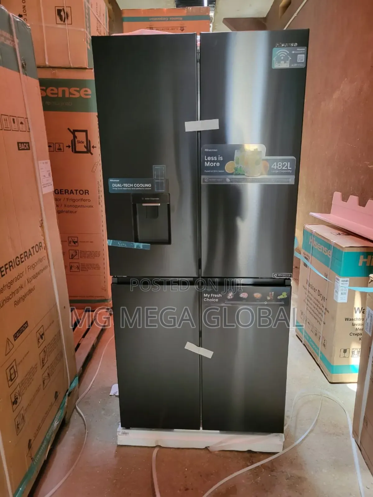 Hisense Digital Black Side by Side With Dispenser Ref 61wcb-Rq