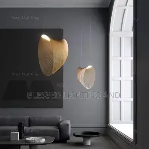 Led Wooden Pendant Light for Dinning Room, Villa Restaurant