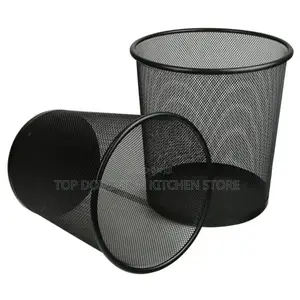 Metal Mesh Trash Bin