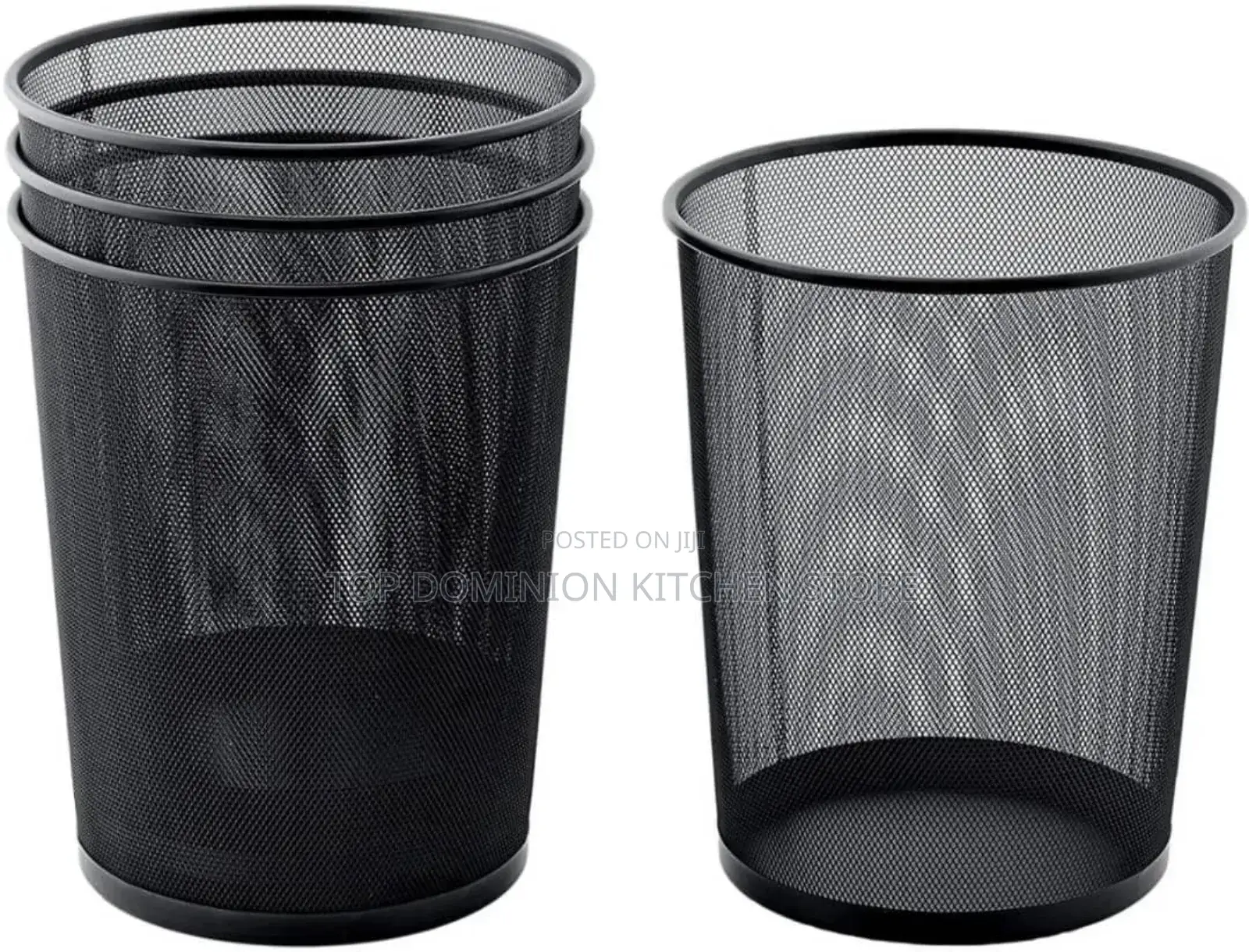 Metal Mesh Trash Bin