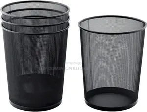 Metal Mesh Trash Bin
