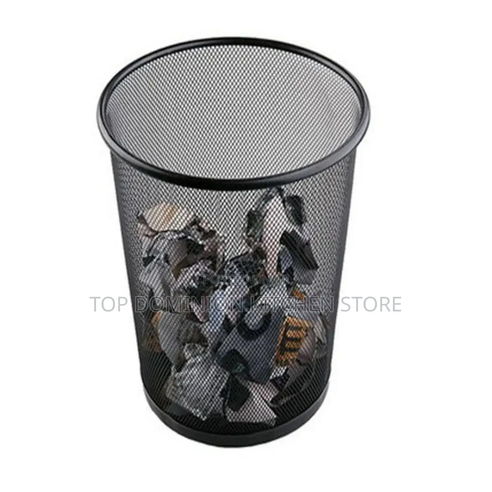 Metal Mesh Trash Bin