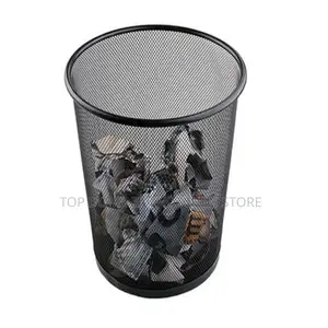 Metal Mesh Trash Bin