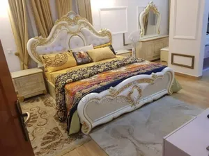 Luxury 4 by 6 Bed With Bed Side